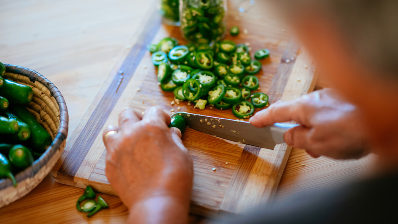 Chopped jalapenos