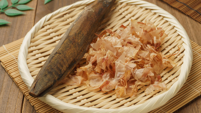 Bonito flakes and dried whole fish