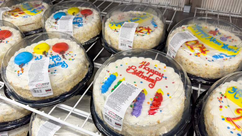 Selection of Costco birthday cakes