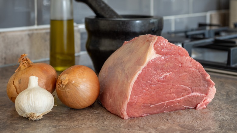 Beef silverside (bottom round roast)