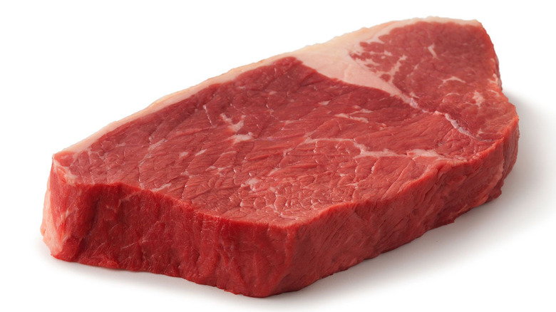 Raw bottom round steak