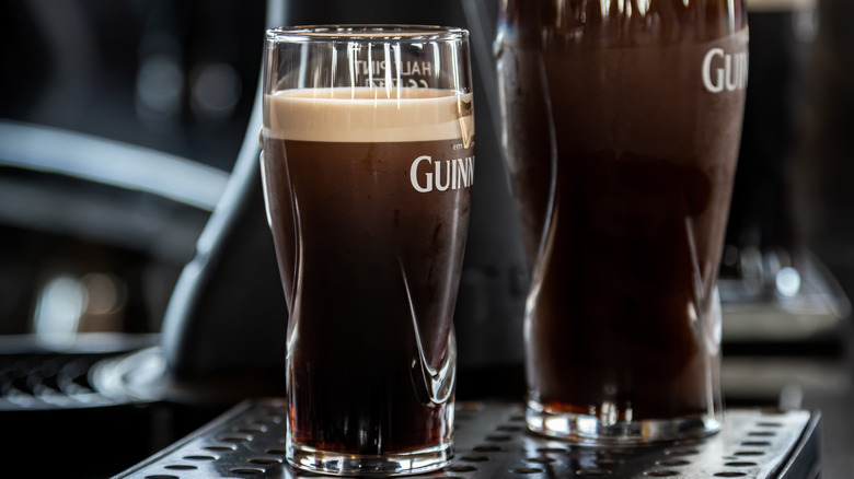 Two glasses of Guinness