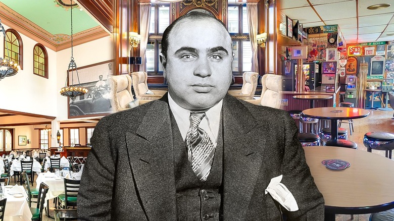 Al Capone and various restaurant interiors