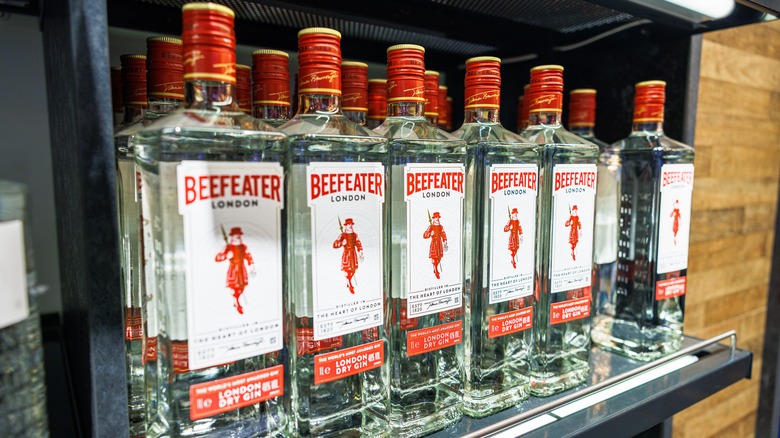 Bottles of Beefeater gin