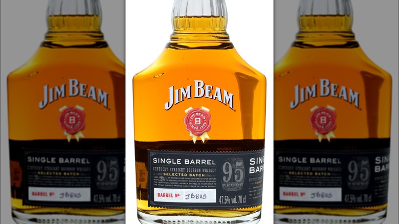 Label of Jim Beam Single Barrel