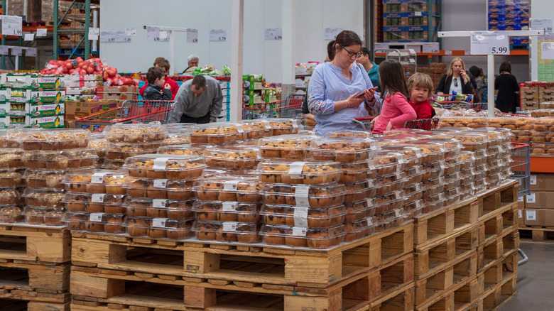 Relaxed customers shopping at Costco