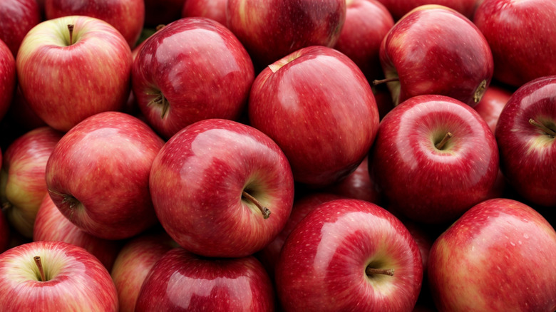 A collection of red apples.