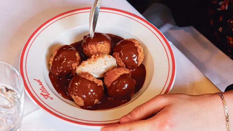 Bowl of profiteroles