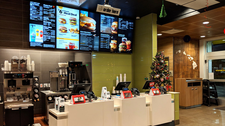 Interior of a McDonald's in 2018