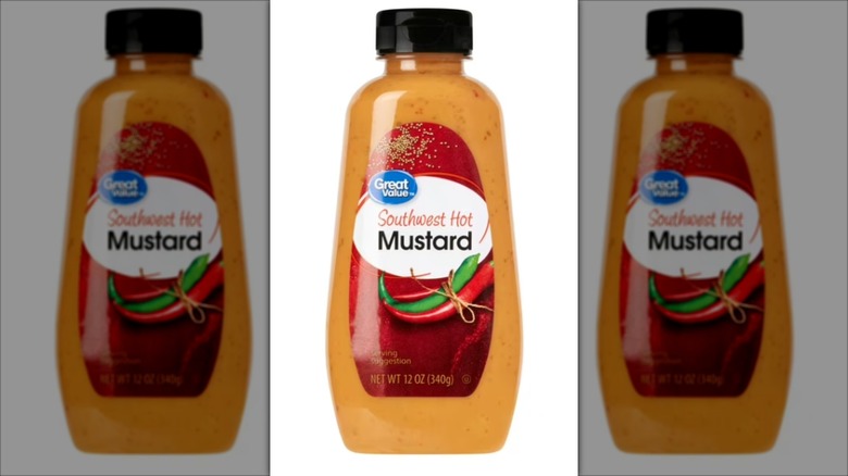A bottle of Southwest hot mustard