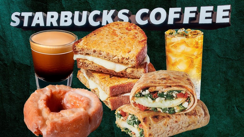 Various Starbucks Menu Items