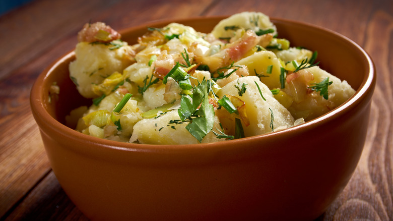 German potato salad in bowl