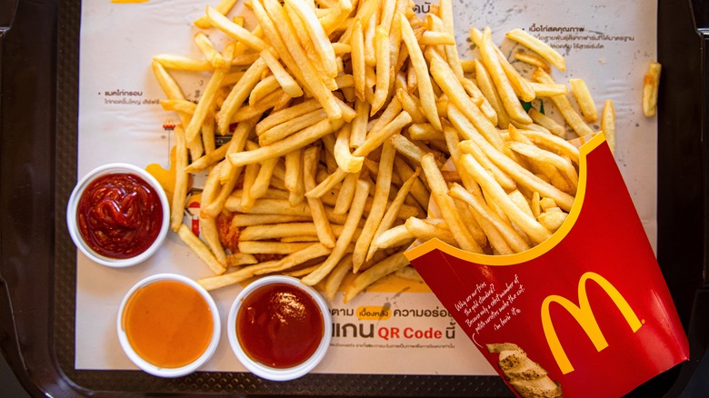 tray of McDonald's fries