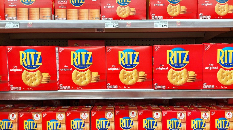 shelf of Ritz crackers