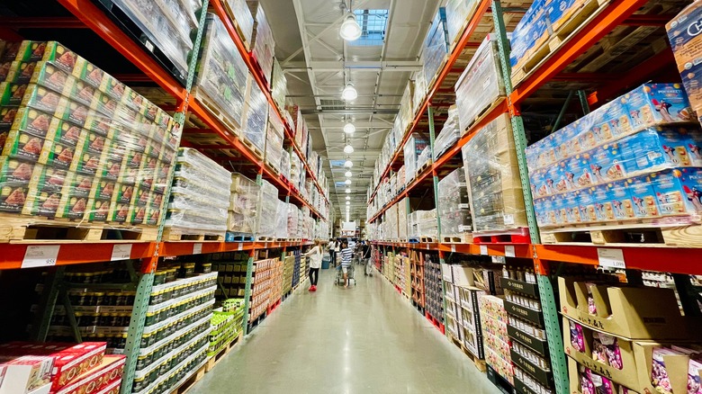 Costco aisle full of bulk products