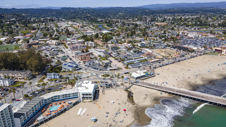 Aerial view of Santa Cruz, California