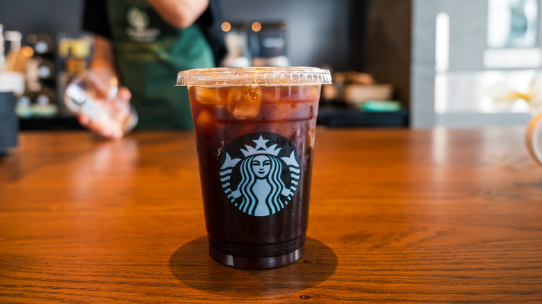 Starbucks cold brew coffee on counter