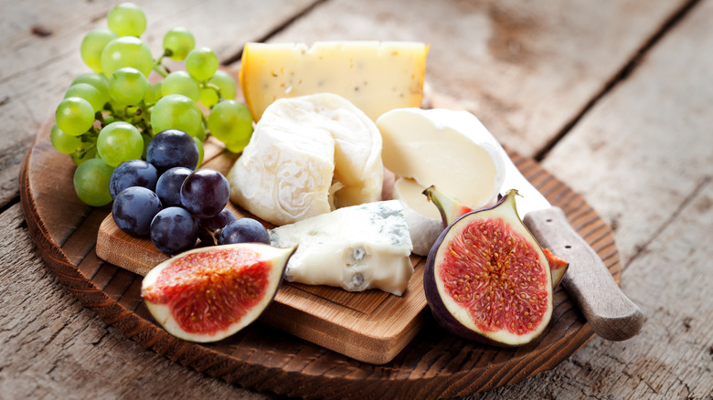 Cheese and fruit plate