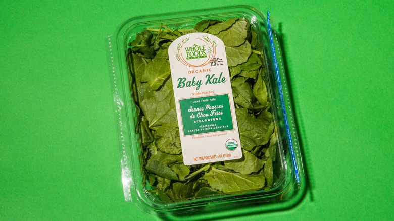 A package of baby kale