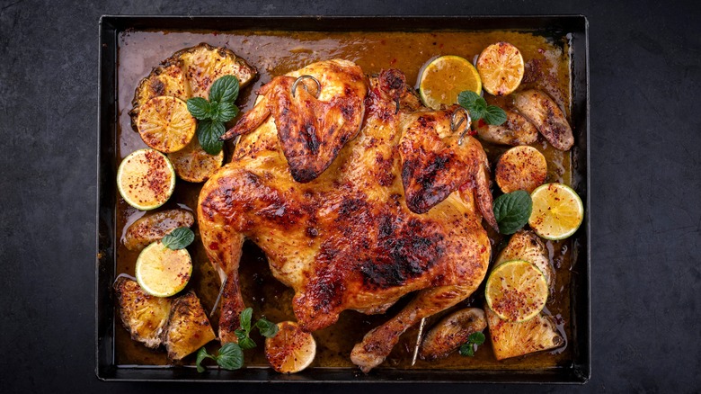 Barbecue chicken with citrus