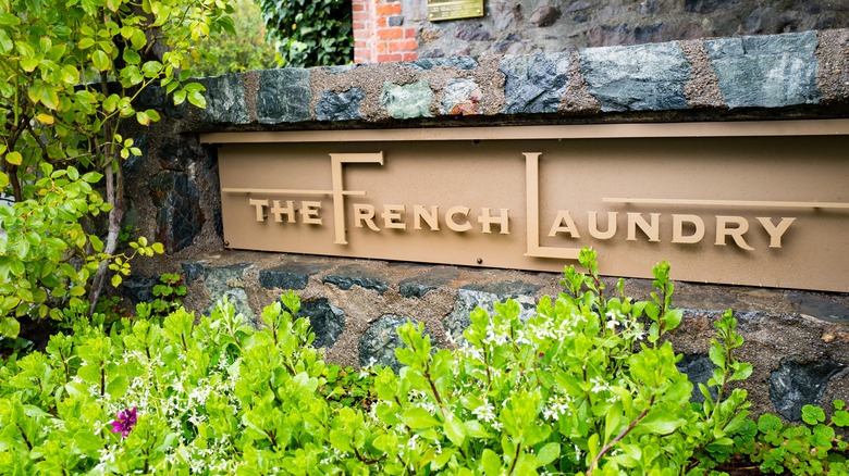 Sign for The French Laundry restaurant