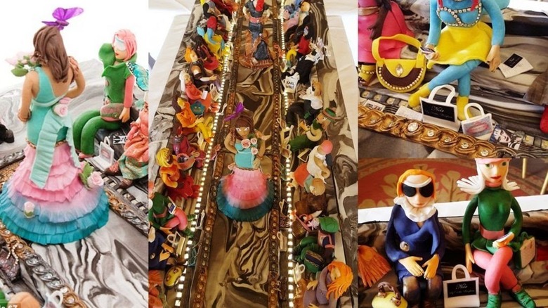 Collage of the Runway Show Cake
