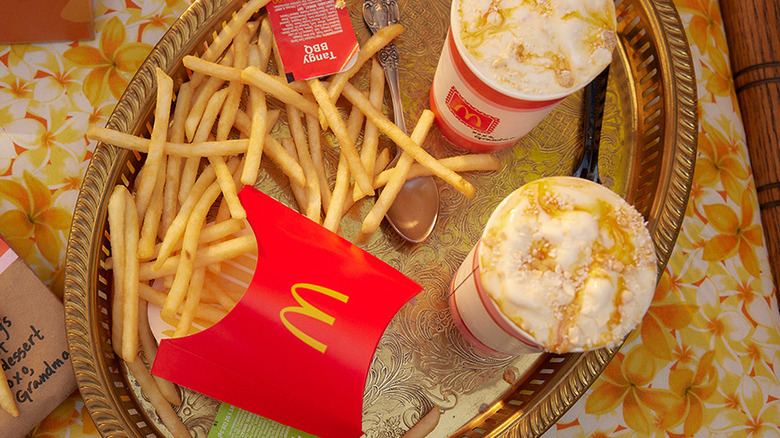 Two Grandma McFlurries with fries are displayed.