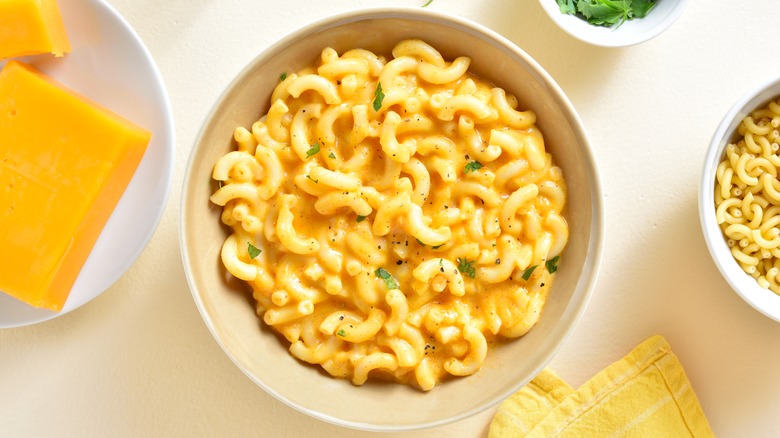 Bowl of macaroni and cheese