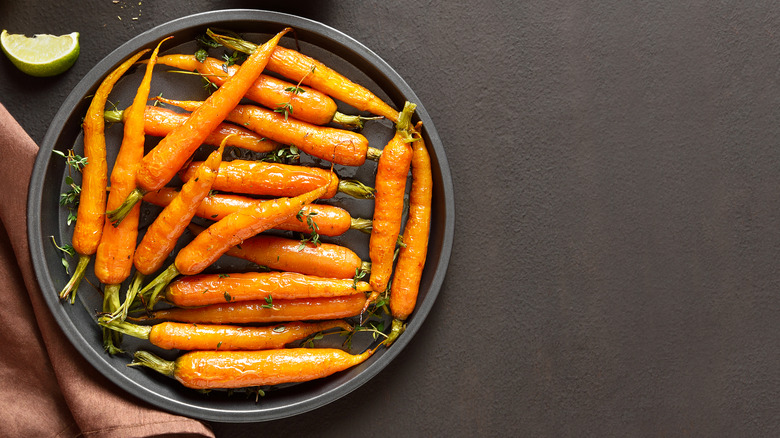 plated glazed carrots