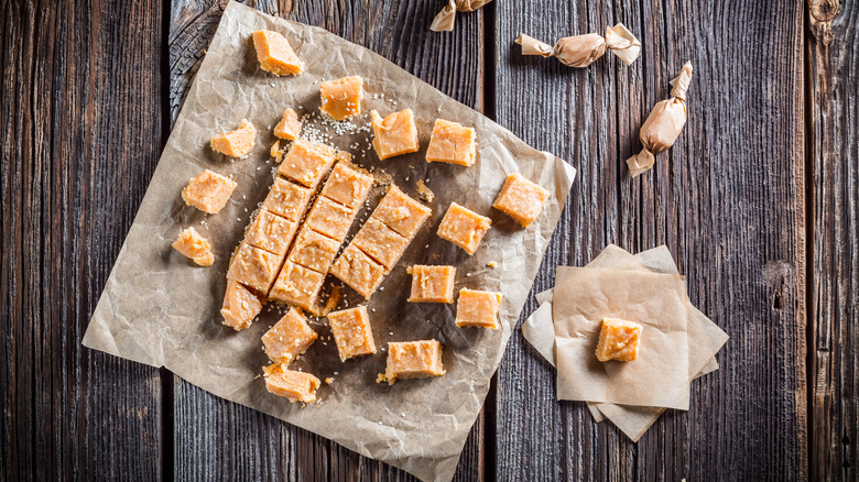 Caramel on parchment