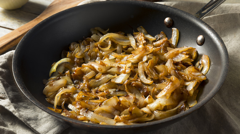 pan of caramelized onions