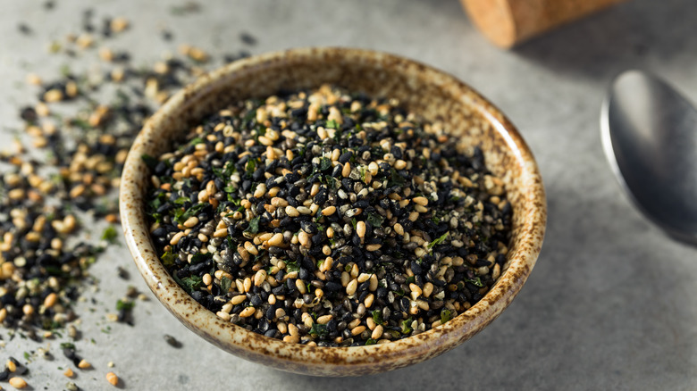 Bowl of homemade furikake mix