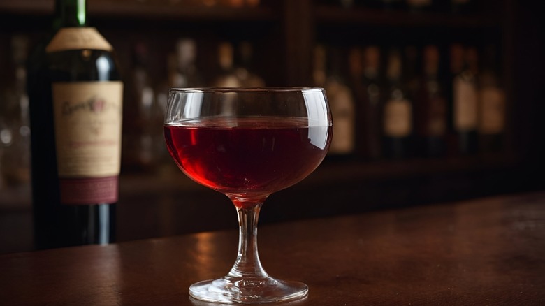 Boulevardier in a glass