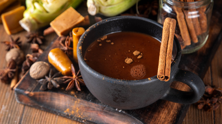Mexican hot chocolate with spices