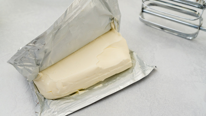 Cream cheese with mixer blades