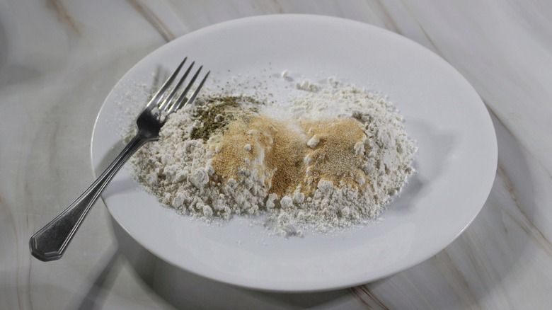 plate of flour and spices