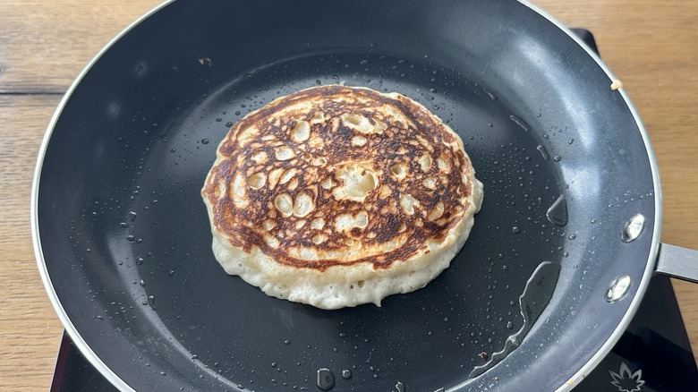 pancake in frying pan