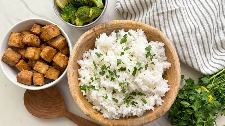 rice and tofu