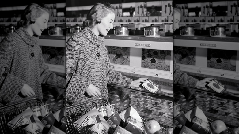 Woman shopping at the supermarket