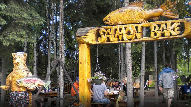 Entrance to Gold Creek Salmon Bake