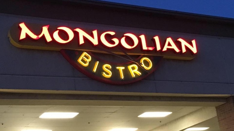 Neon sign for Mongolian Bistro