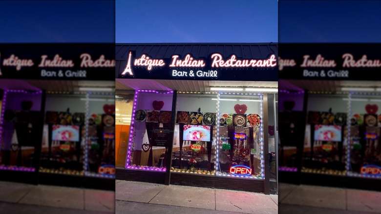 Exterior of Antique Indian Restaurant Bar & Grill