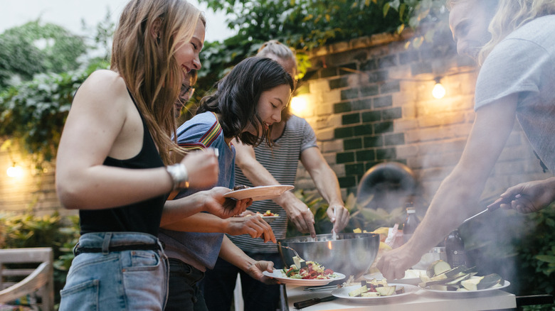 family at a cookout