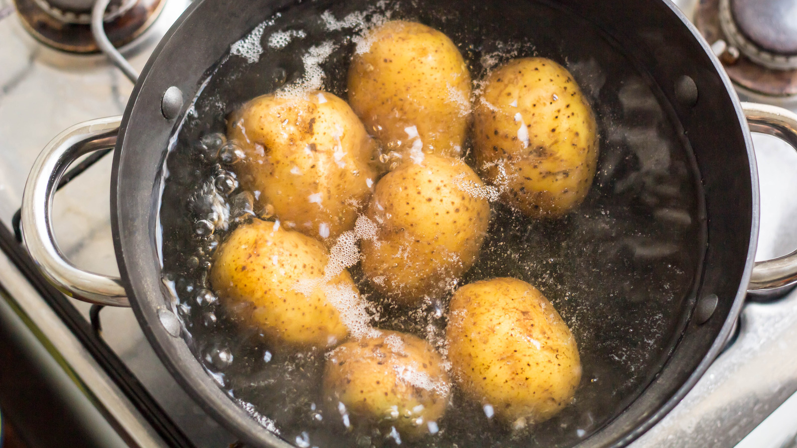 Boil your potatoes in chicken broth for a tastier mash