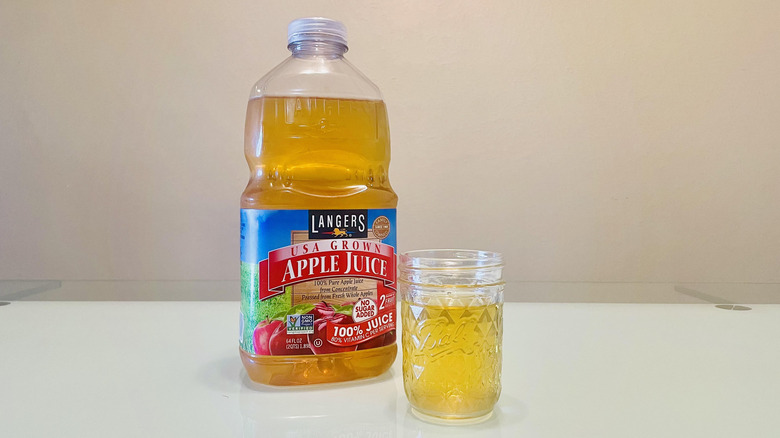 Bottle of Langers Apple Juice