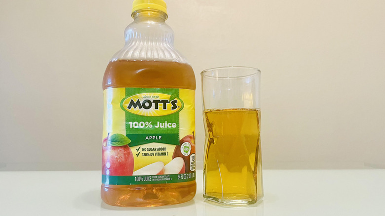 Bottle of Mott's Apple Juice