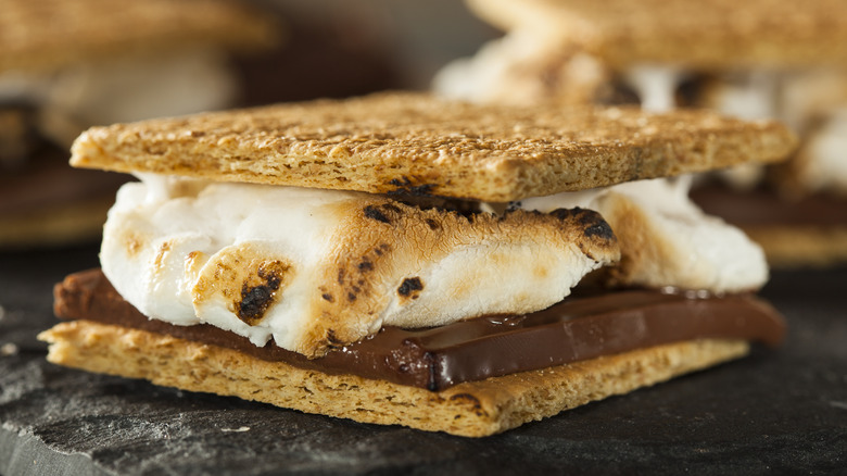 S'more on slate board