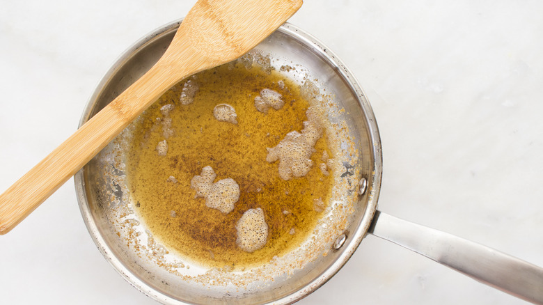 Butter browning in a skillet