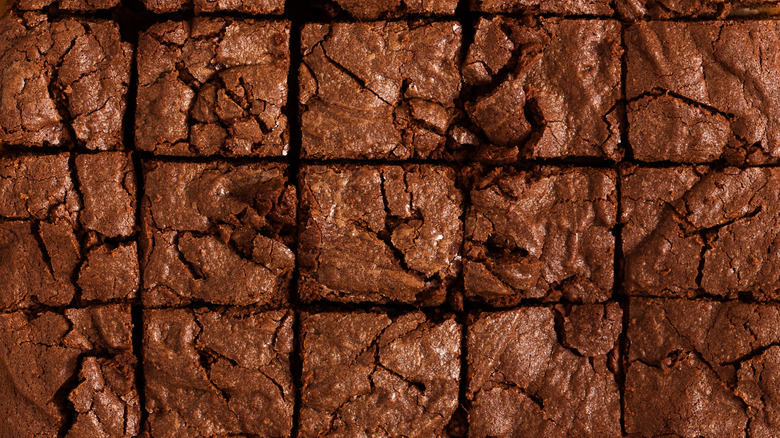 sliced brownies