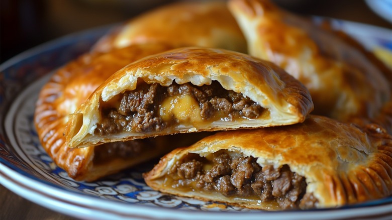 empanada filled with beef, cheese